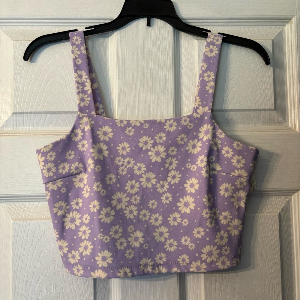 Alter’d state Brand new, Purple crop top with flowers, women’s small,tags on!